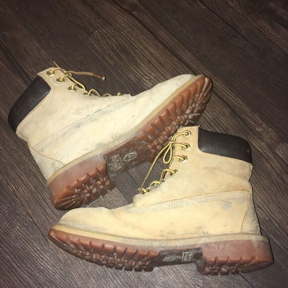 Timberland leather lace up kids 4M streetwear boots - Picture 2 of 5